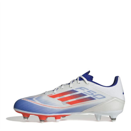 adidas F50 Soft Ground Football Boots – White/Red/Blue – view 2