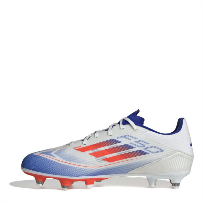adidas F50 Soft Ground Football Boots – White/Red/Blue – view 2