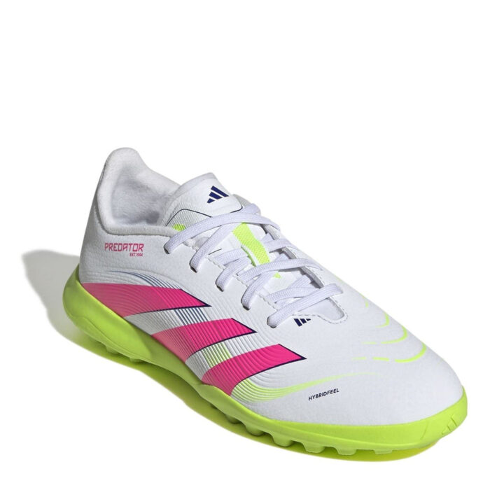 adidas Predator Junior Turf Football Boots – White/Pink – view 3