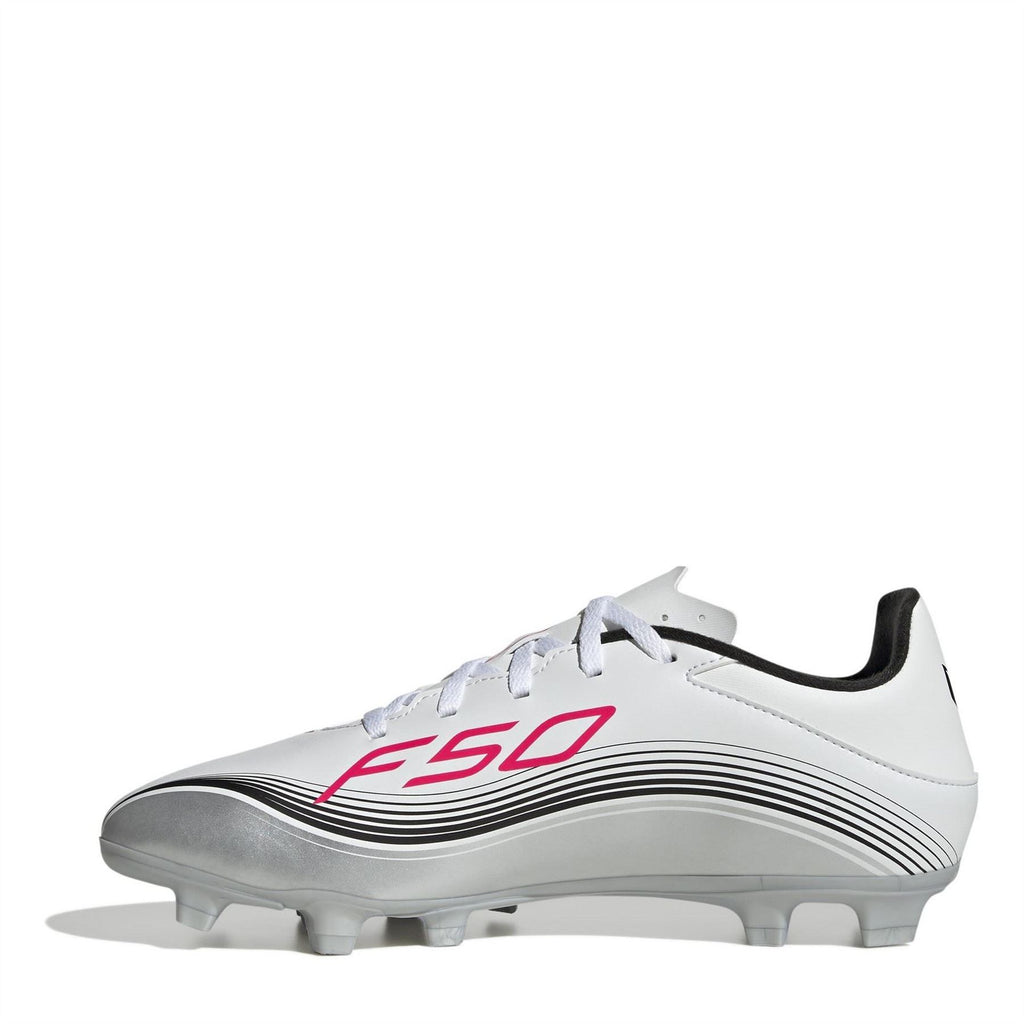 adidas F50 Messi Firm Ground Football Boots – White/Red – view 2