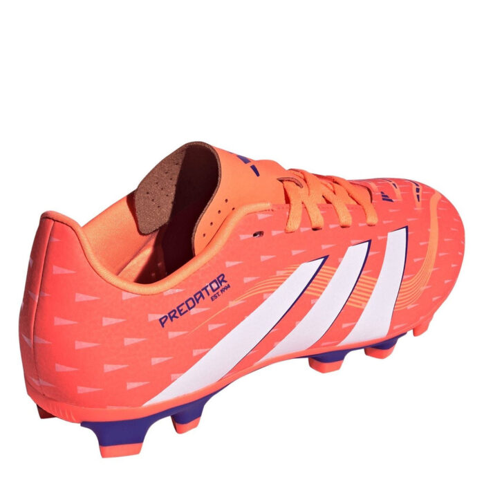 adidas Predator 4 Junior Firm Ground Football Boots – Orange/White - Image 4