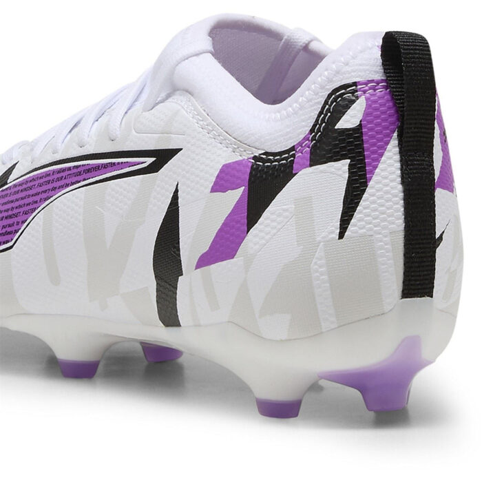 Puma Ultra 5 Junior Firm Ground Football Boots – White/Purple - Image 5