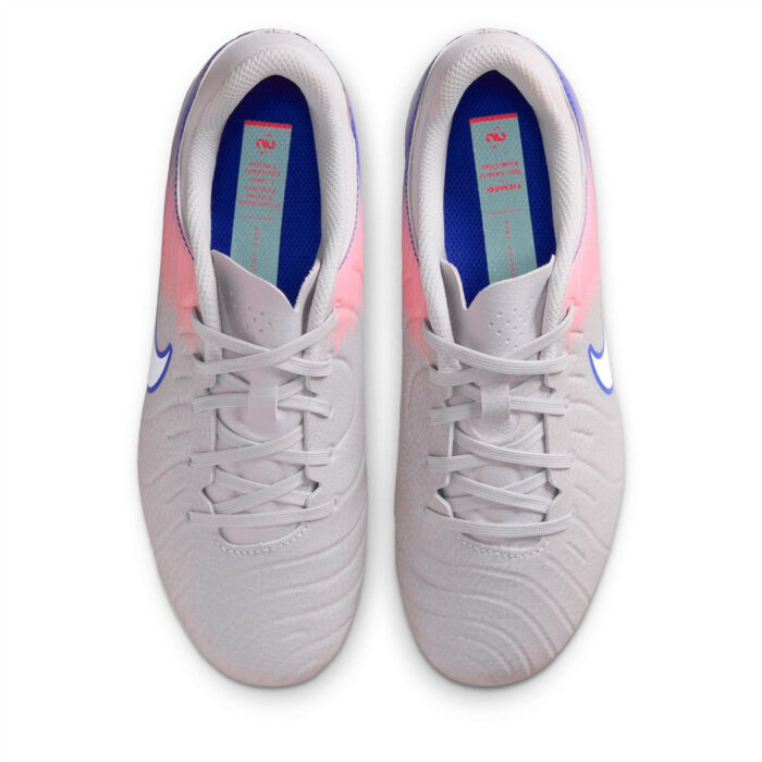 Nike Tiempo Legend 10 Junior Firm Ground Football Boots – Grey/Blue – view 6