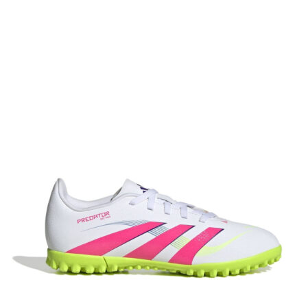 adidas Predator Junior Turf Football Boots – White/Pink
