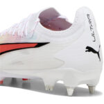 Puma Ultra Ultimates.1 Soft Ground Football Boots – White/Pink – view 5
