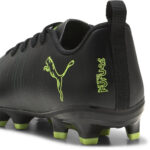 Puma Junior Firm Ground Football Boots – Blk-FL-GrnTrrn – view 5