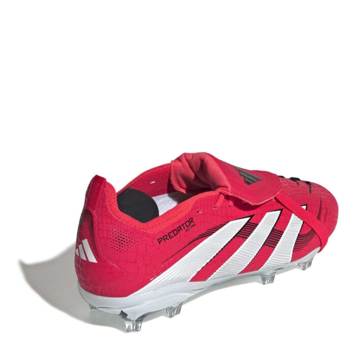 adidas Predator Junior Firm Ground Football Boots – Red/White – view 4