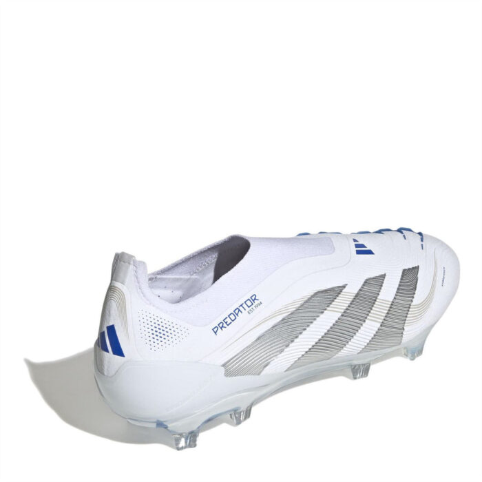 adidas Predator Firm Ground Football Boots – White/Silver – view 4