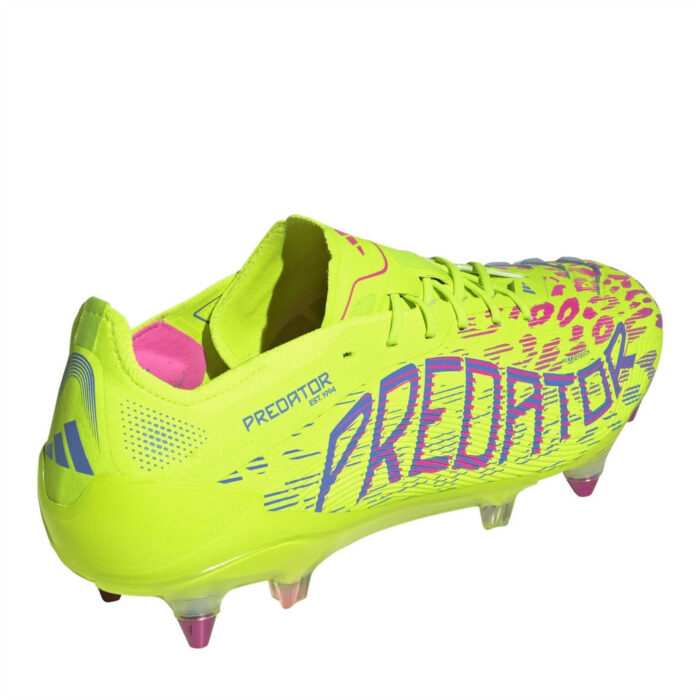 adidas Predator Soft Ground Football Boots – Lem/Pink/Blue - Image 4