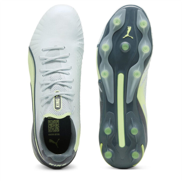 Puma Womens King Firm Ground Football Boots – Grey/Yellow – view 3