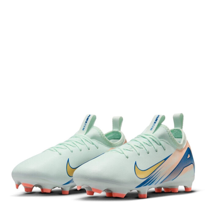 Nike Zoom Mercurial Vapor 16 Junior Firm Ground Football Boots – Green/White – view 4