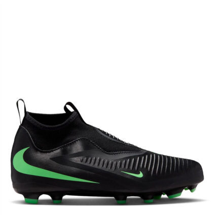 Nike Phantom 6 Junior Firm Ground Football Boots – Black/Green