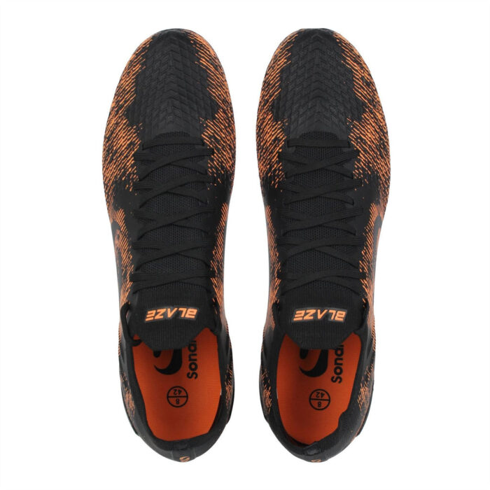 Sondico Blaze Firm Ground Football Boots – Black/Orange – view 6