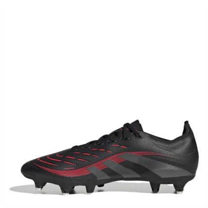 adidas Predator Soft Ground Football Boots – Black/Grey – view 2