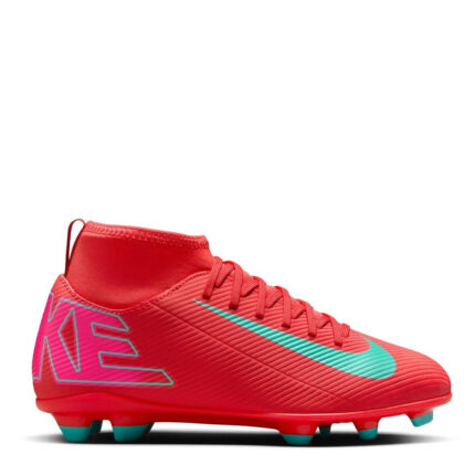 Nike Mercurial Superfly 10 Junior Firm Ground Football Boots – Red/Green