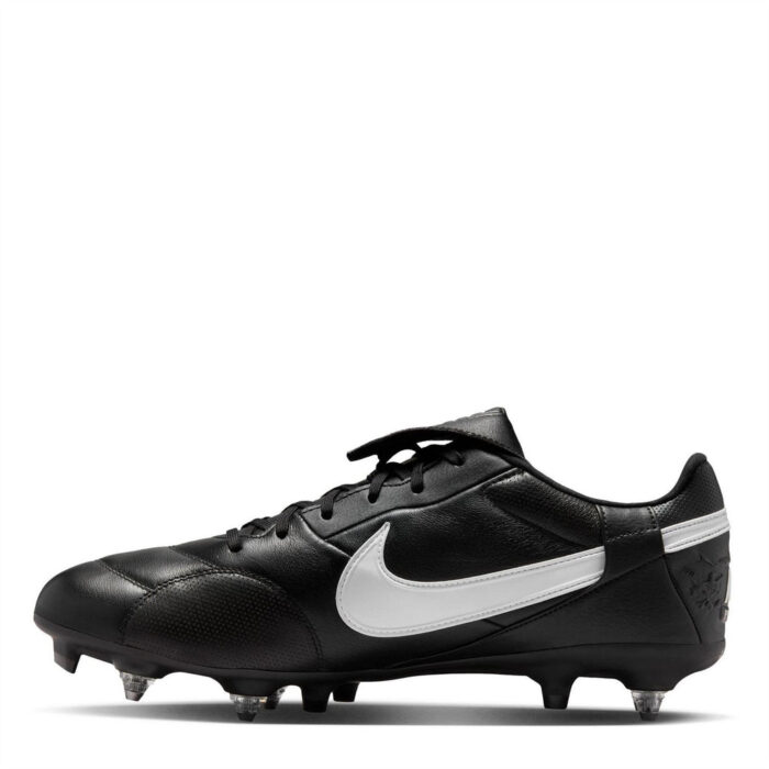 Nike Premier 3 Anti Clog Soft Ground Football Boots – Black/White – view 8