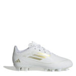 adidas F50 Junior Firm Ground Football Boots – White/Gold/Wht