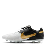 Nike Premier 3 Firm Ground Football Boots – White/Blk/Gold - Image 2