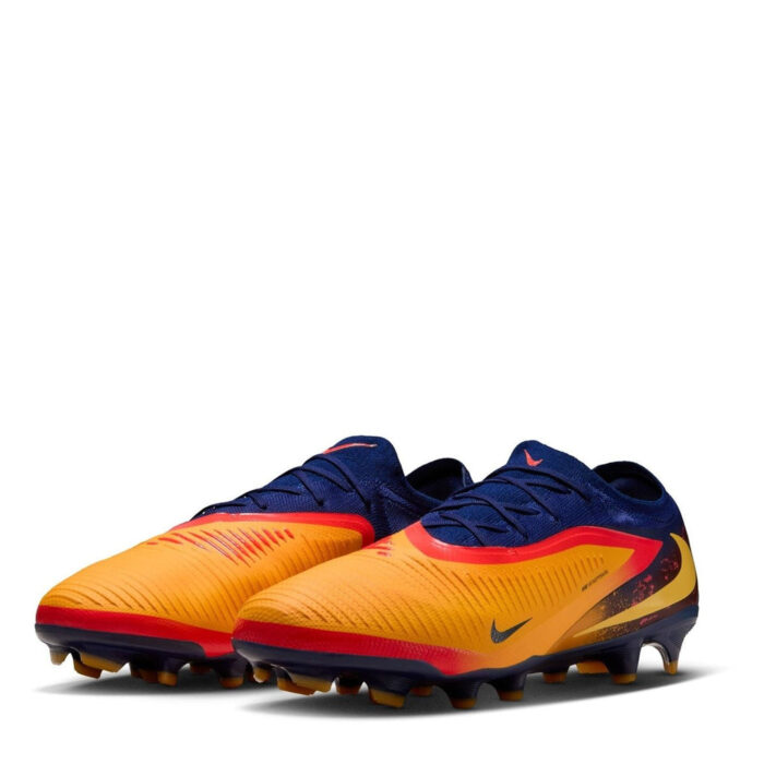 Nike Phantom 6 Low Firm Ground Football Boots – Orange/Volt – view 4