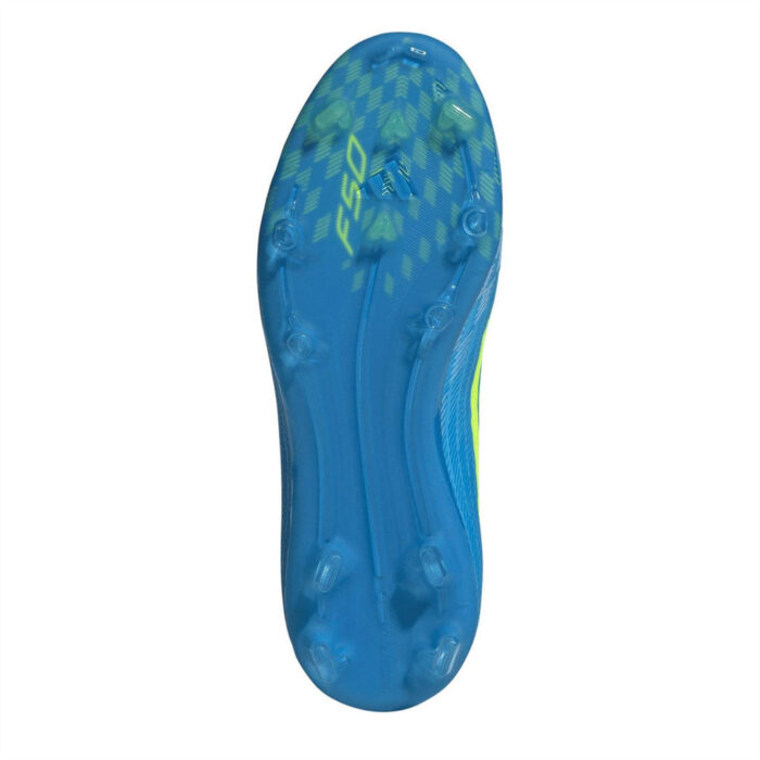 adidas F50 Junior Firm Ground Football Boots – .Blue/Yellow – view 6