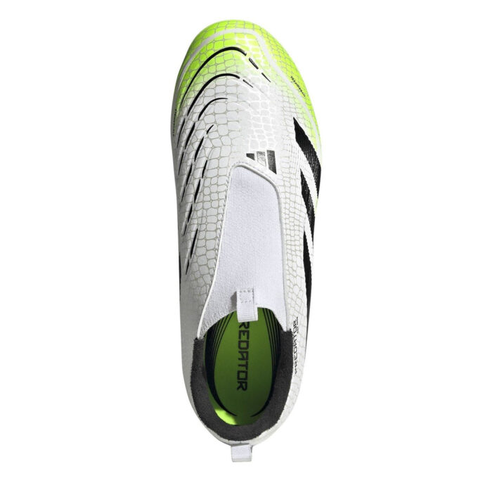 adidas Predator 3 Junior Firm Ground Football Boots – White/Blk/Lemon – view 5