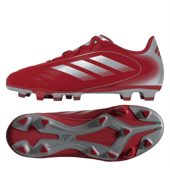 adidas Goletto Viii Junior Firm Ground Football Boots – Red/Silver – view 4