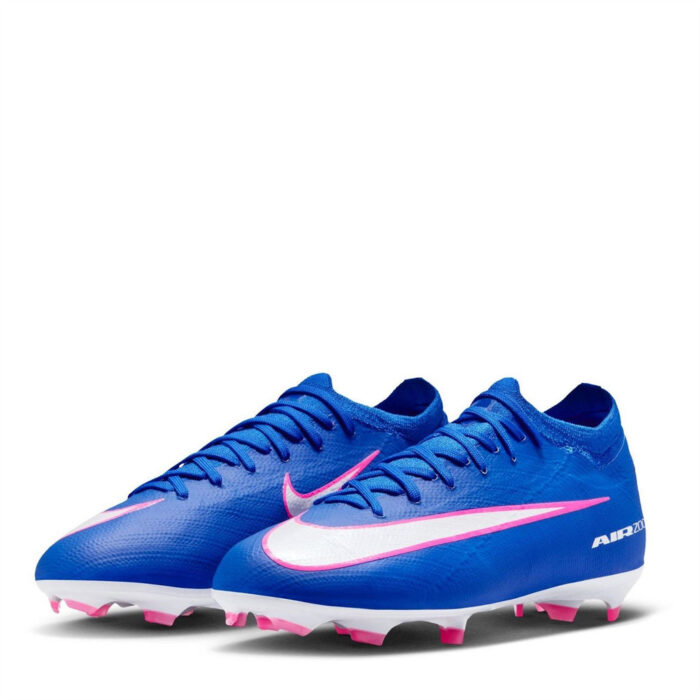 Nike Mercurial Vapor 16 Junior Firm Ground Football Boots – Blue/Wht/Pink – view 4