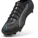 Puma Ultra Firm Ground Football Boots – Blck/Silvr/Aqua – view 6