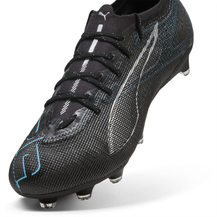 Puma Ultra Firm Ground Football Boots – Blck/Silvr/Aqua – view 6