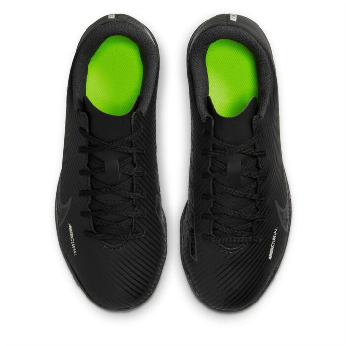 Nike Mercurial Vapor Junior Indoor Football Boots – Blk/Grey/White - Image 6