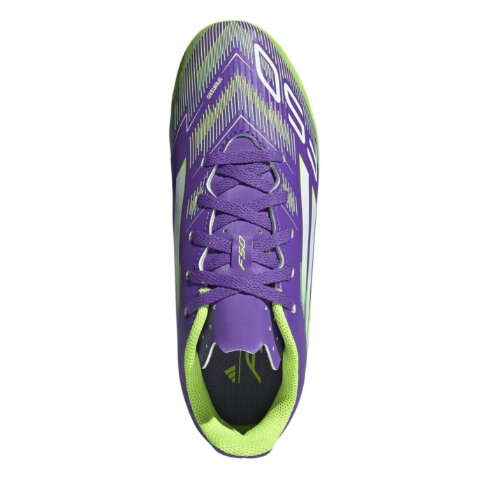 adidas F50 Messi Junior Firm Ground Football Boots – Purple/White - Image 5