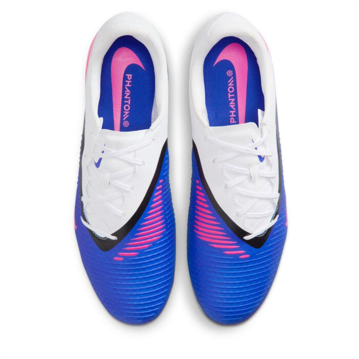 Nike Phantom 6 Low Firm Ground Football Boots – Blue/Wht/Pink – view 6