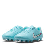 Nike Tiempo Legend 10 Junior Firm Ground Football Boots – Blue/White - Image 4