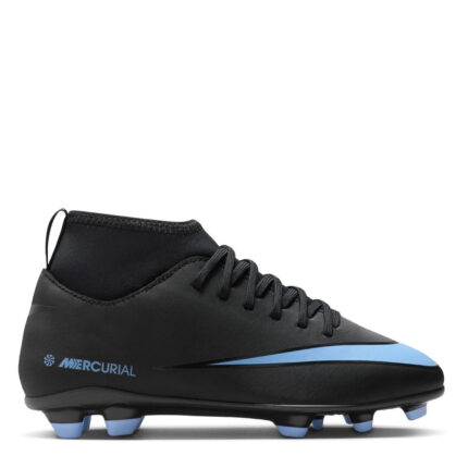 Nike Mercurial Superfly 10 Junior Firm Ground Football Boots – Black/Blue