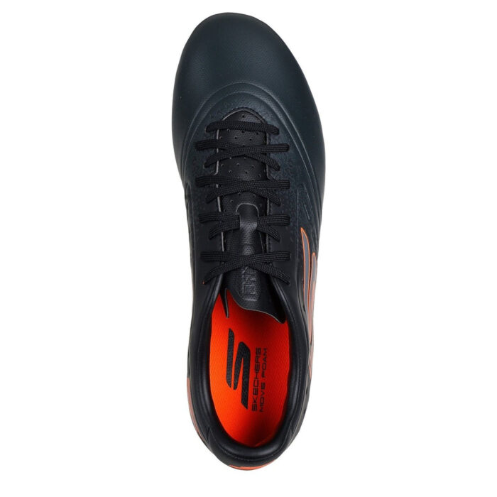 Skechers Razor Firm Ground Football Boots – Black/Orange - Image 5