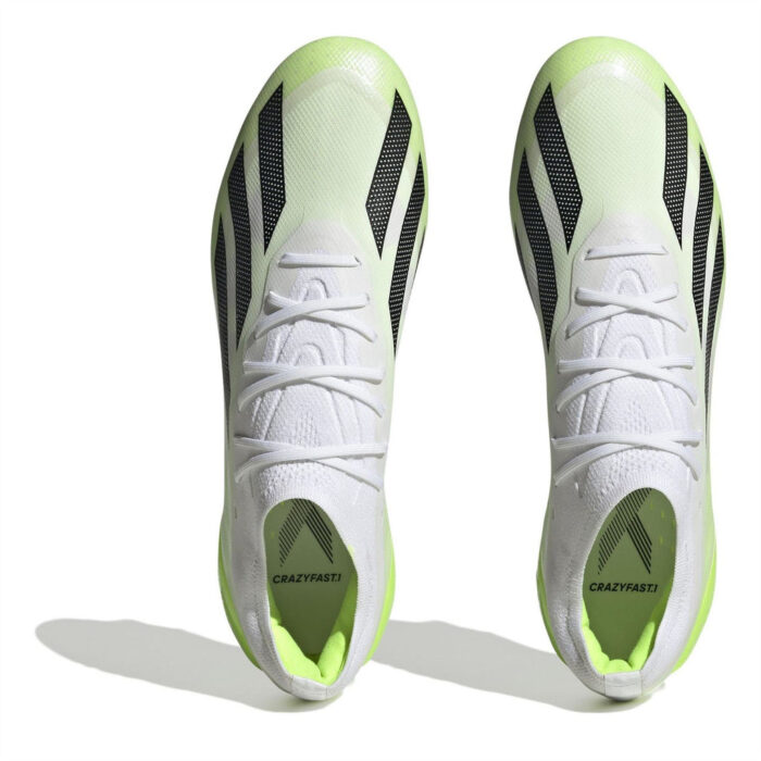 adidas X Crazyfast Soft Ground Football Boots – Wht/Blk/Lemon – view 5