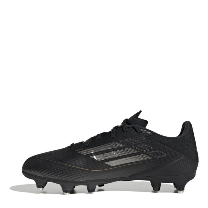 adidas F50 Soft Ground Football Boots – Black/Silver – view 2