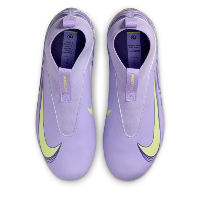 Nike Zoom Mercurial Superfly 10 Junior Firm Ground Football Boots – Purple/Volt – view 6