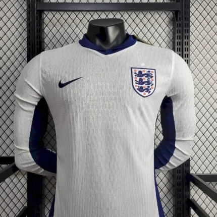 England 2024/25 Euro Home Long Sleeves Jersey Player Version