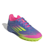 adidas F50 Junior Turf Football Boots – Blue/Lemon – view 3