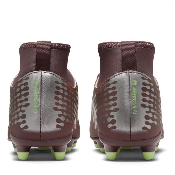 Nike Mercurial Superfly 10 Junior Firm Ground Football Boots – Plum/Silver – view 5