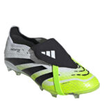 adidas Predator Junior Firm Ground Football Boots – White/Blk/Lemon – view 3