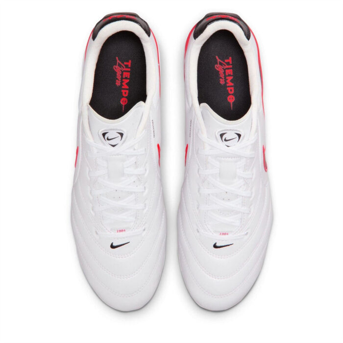 Nike Tiempo Ligera Firm Ground Football Boots – White/Black - Image 6