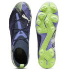 Puma Future 7 Firm Ground Football Boots – Grey/White/Grn – view 3