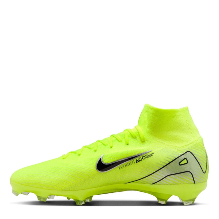 Nike Zoom Mercurial Superfly 10 Firm Ground Football Boots – Volt/Black – view 2