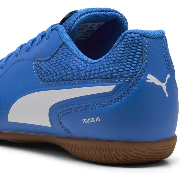 Puma Junior Indoor Football Boots – ltrBl-Wht-SpdBl – view 5