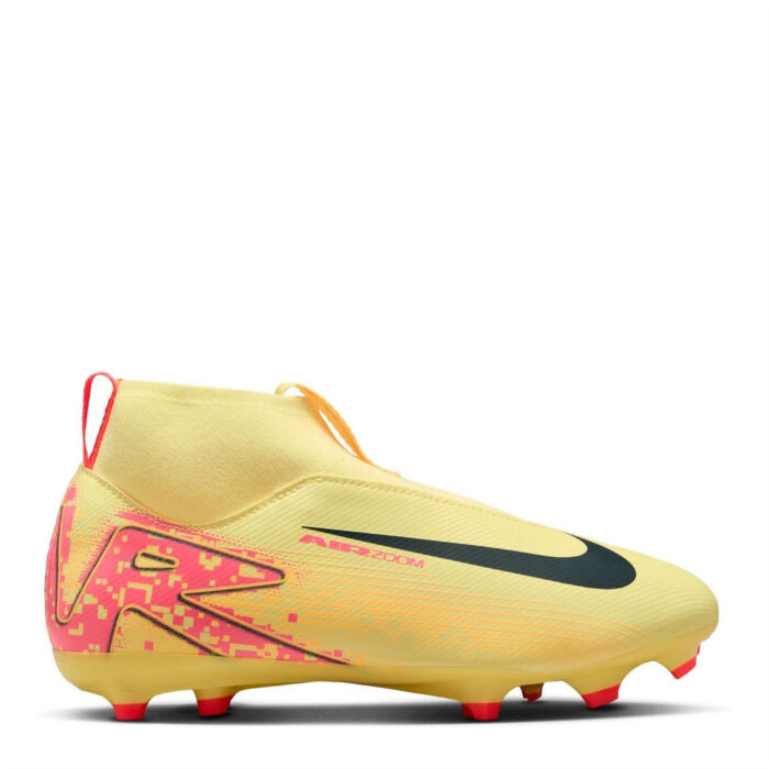 Nike Zoom Mercurial Superfly 10 Junior Firm Ground Football Boots – Orange/Navy – view 7