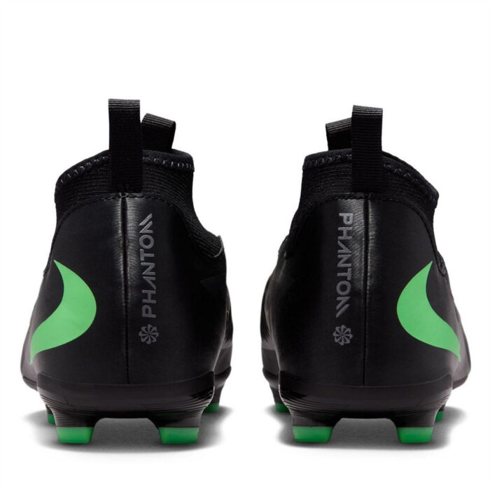 Nike Phantom 6 Junior Firm Ground Football Boots – Black/Green – view 5