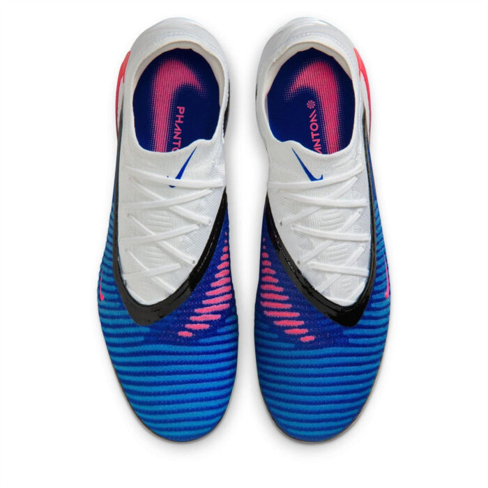 Nike Phantom 6 Low Firm Ground Football Boots – Blue/Wht/Pink – view 6