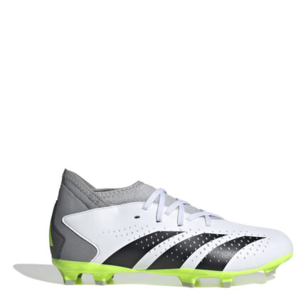 adidas Predator Edge.3 Junior Firm Ground Football Boots – Wht/Blk/Lemon